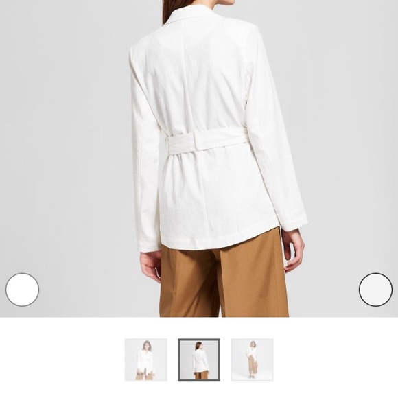 Women's Long Sleeve Wrap Blazer White S or M NWT - Picture 2 of 10